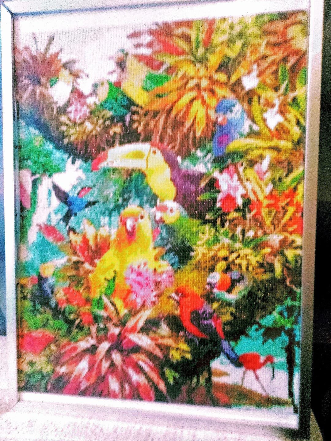 Customer photo review of Broderie Diamant - Toucan et autres oiseaux
