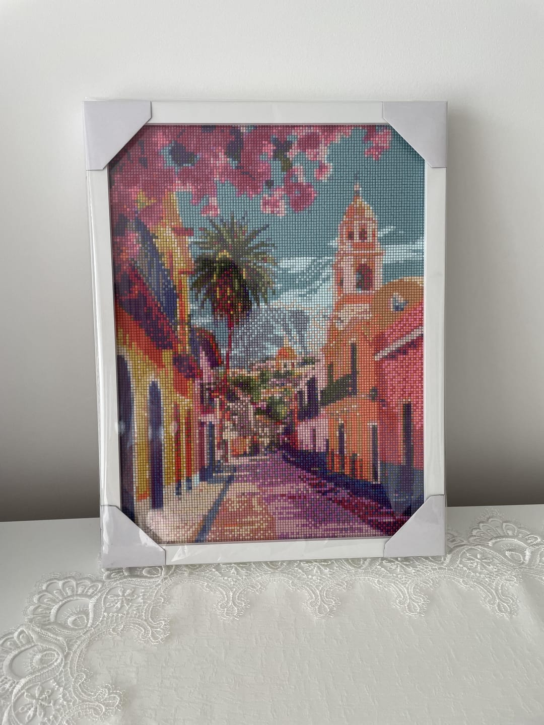 Customer photo review of Broderie Diamant - Rue animée de la vieille ville