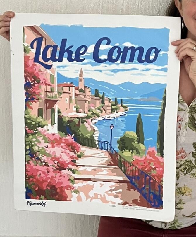 Customer photo review of Affiche de voyage lac de Côme en fleurs