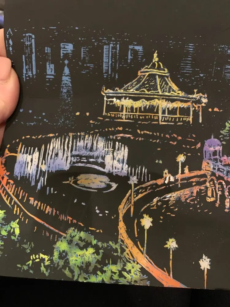 Customer photo review of Peinture à gratter - Chateau magique