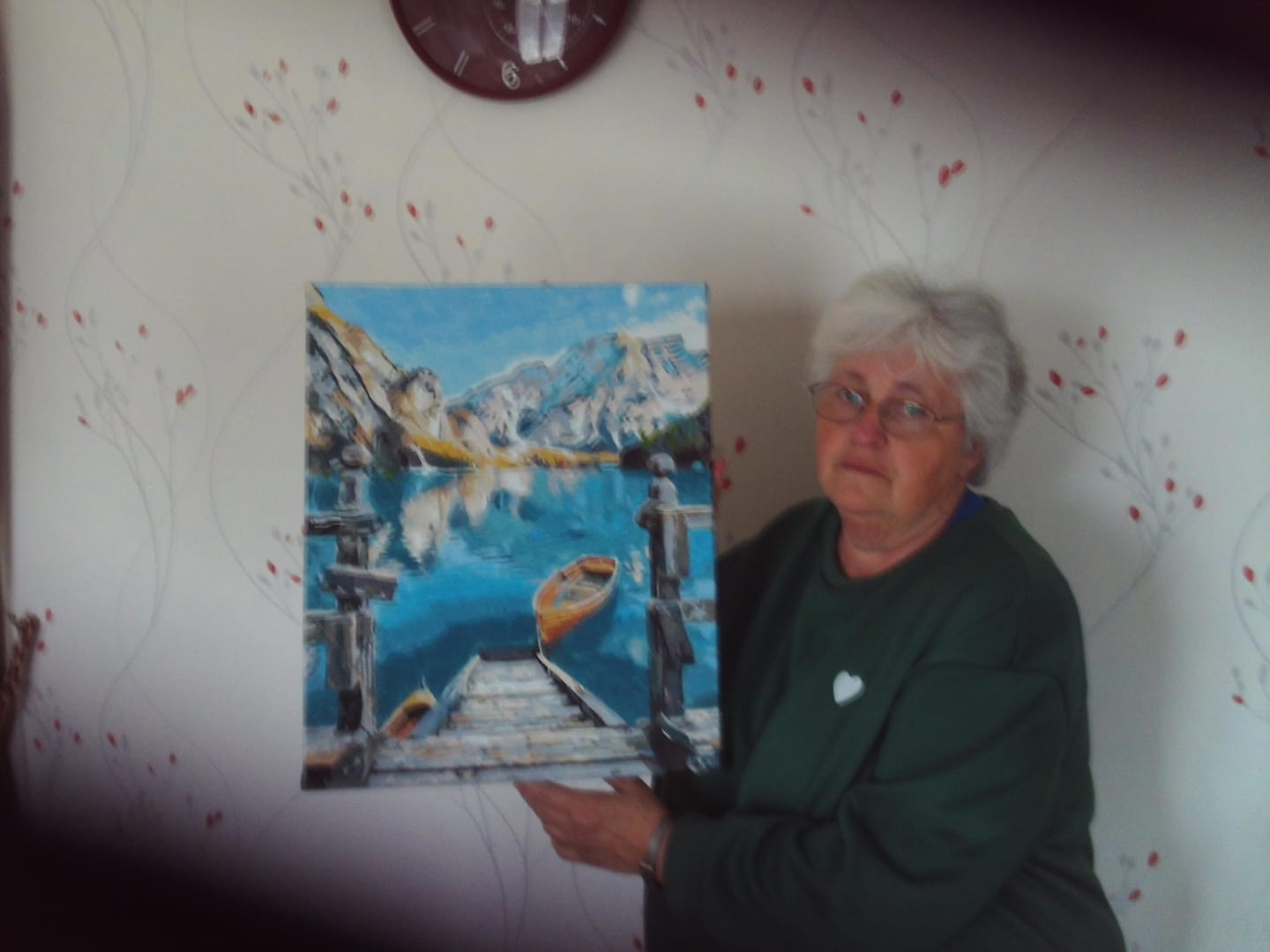 Customer photo review of Barque sur un Lac de Montagne