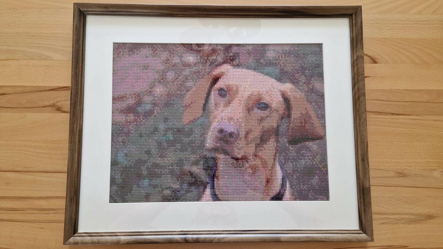 Customer photo review of Diamond Painting Personnalisé