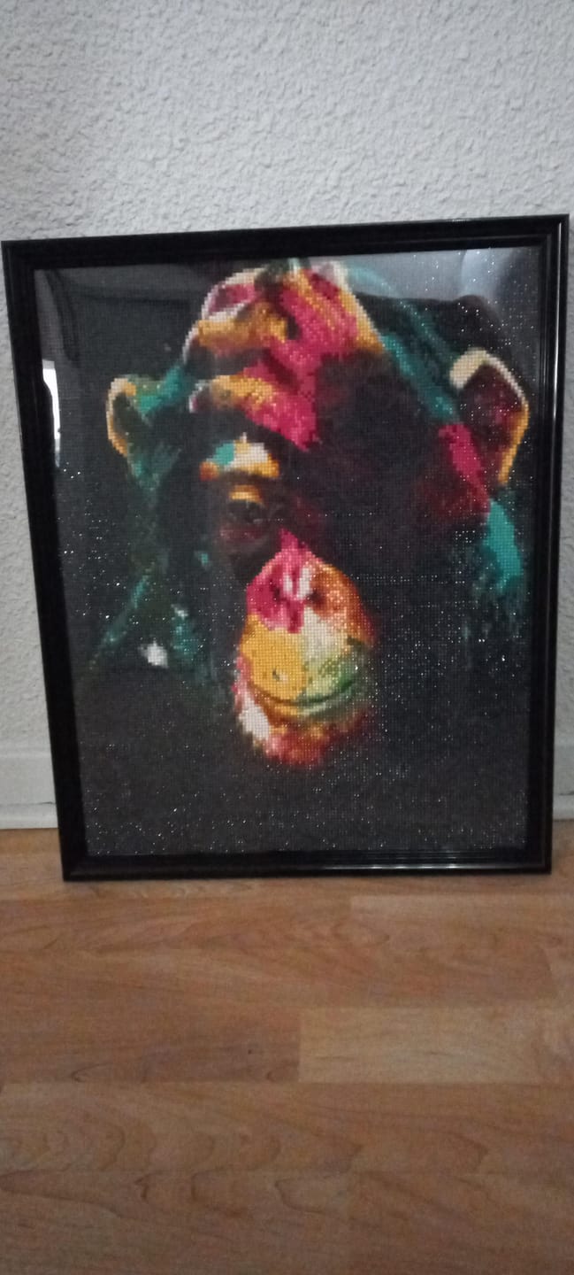 Customer photo review of Broderie Diamant - Singe en Couleur