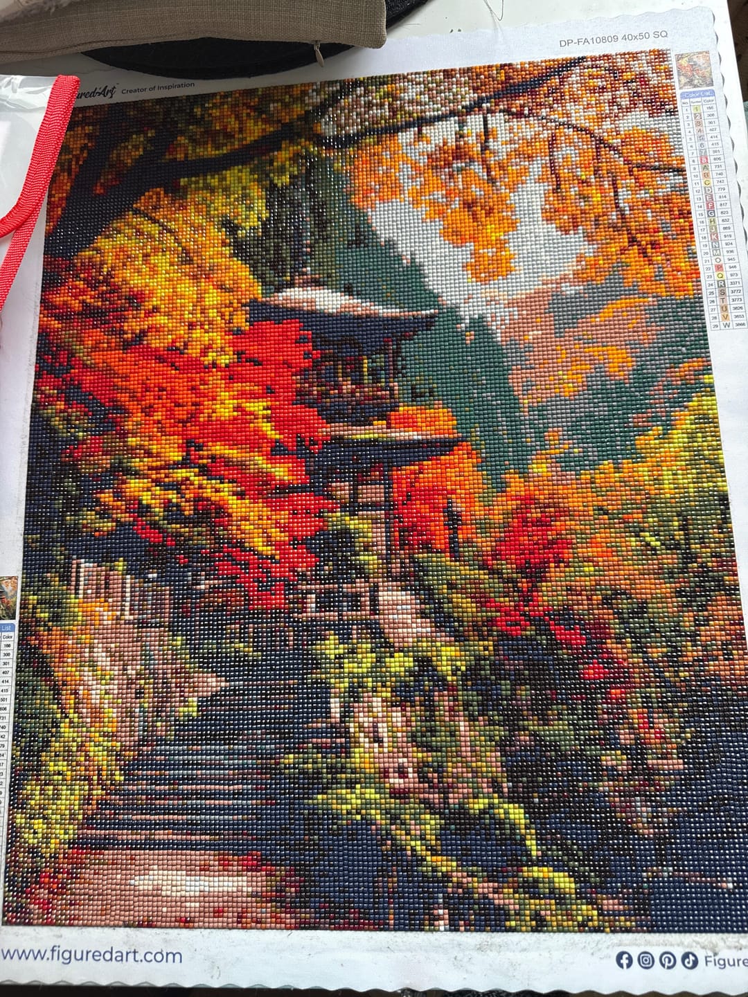 Customer photo review of Broderie Diamant - Pagode japonaise en automne