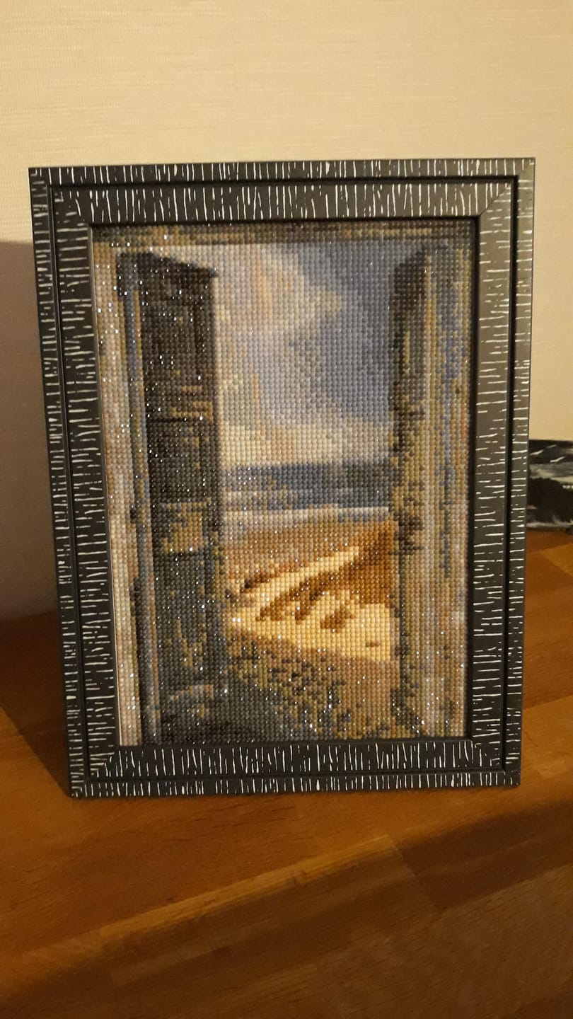 Customer photo review of Broderie Diamant - Porte ouverte sur la Plage