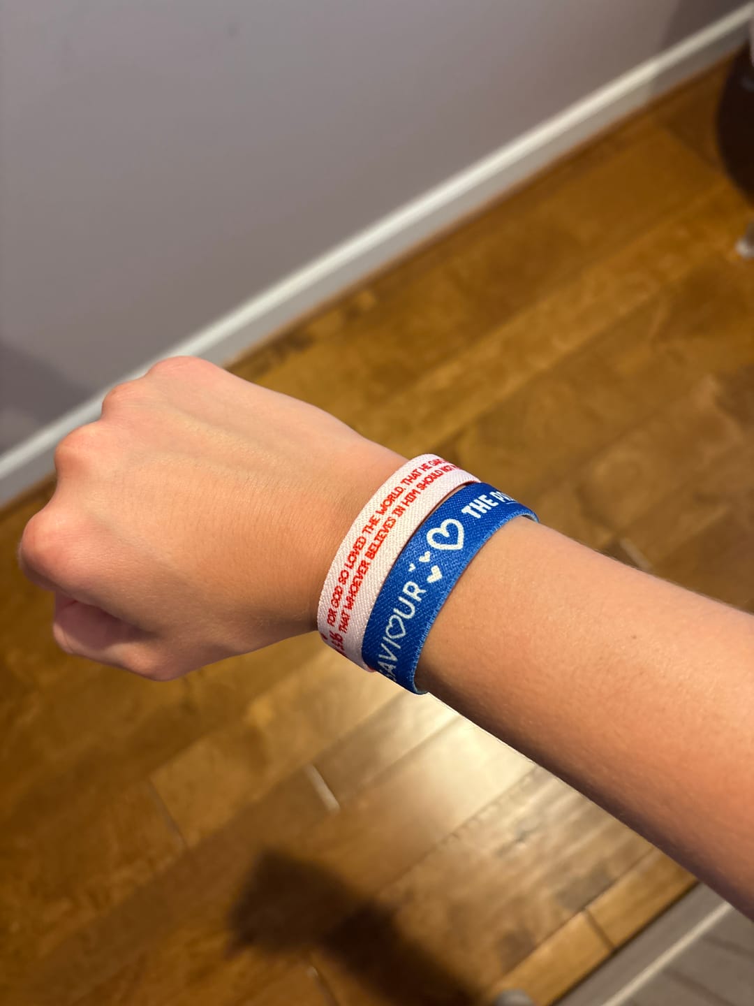 Customer photo review of Daily Bible Verse Wristband