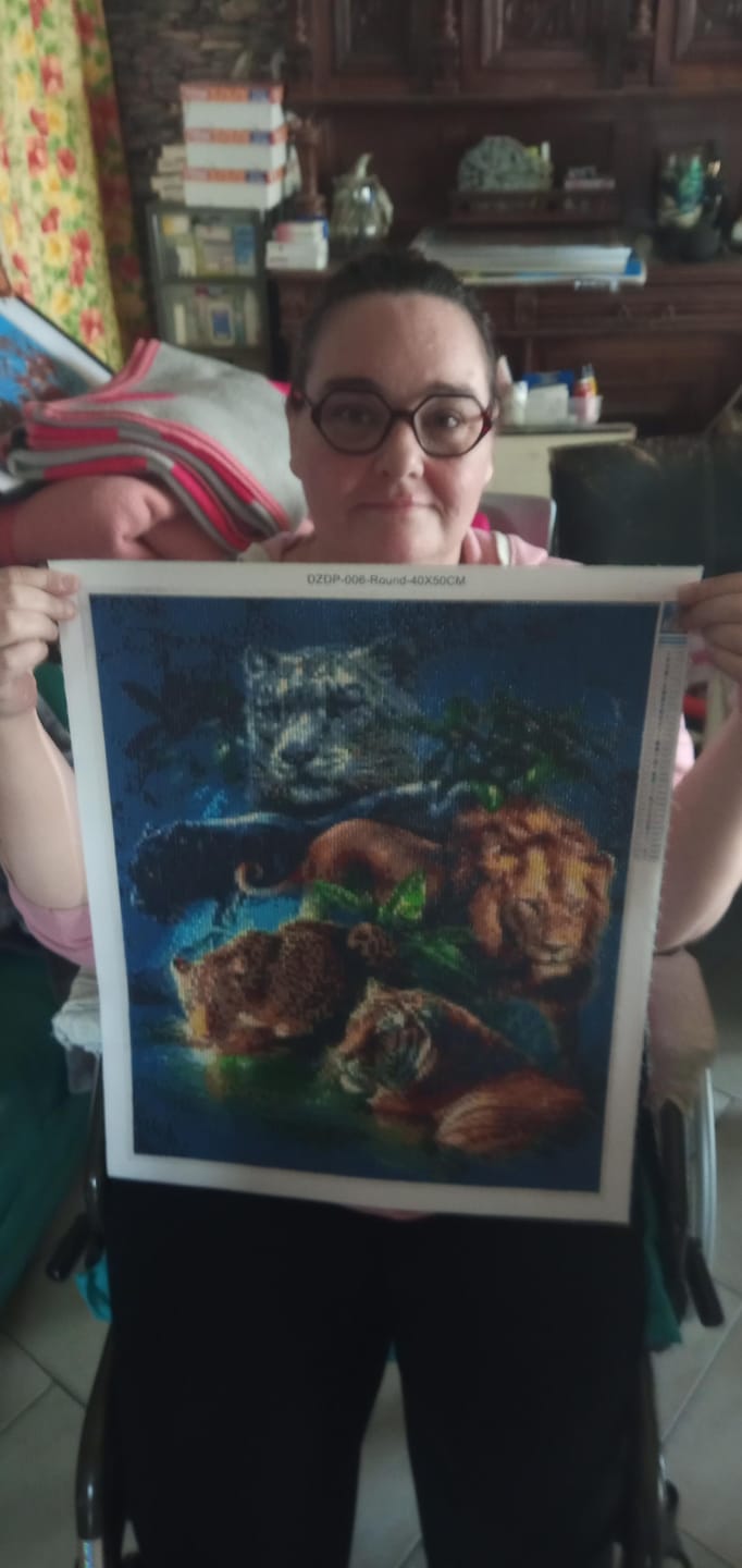 Customer photo review of Broderie Diamant - Animaux de la Jungle