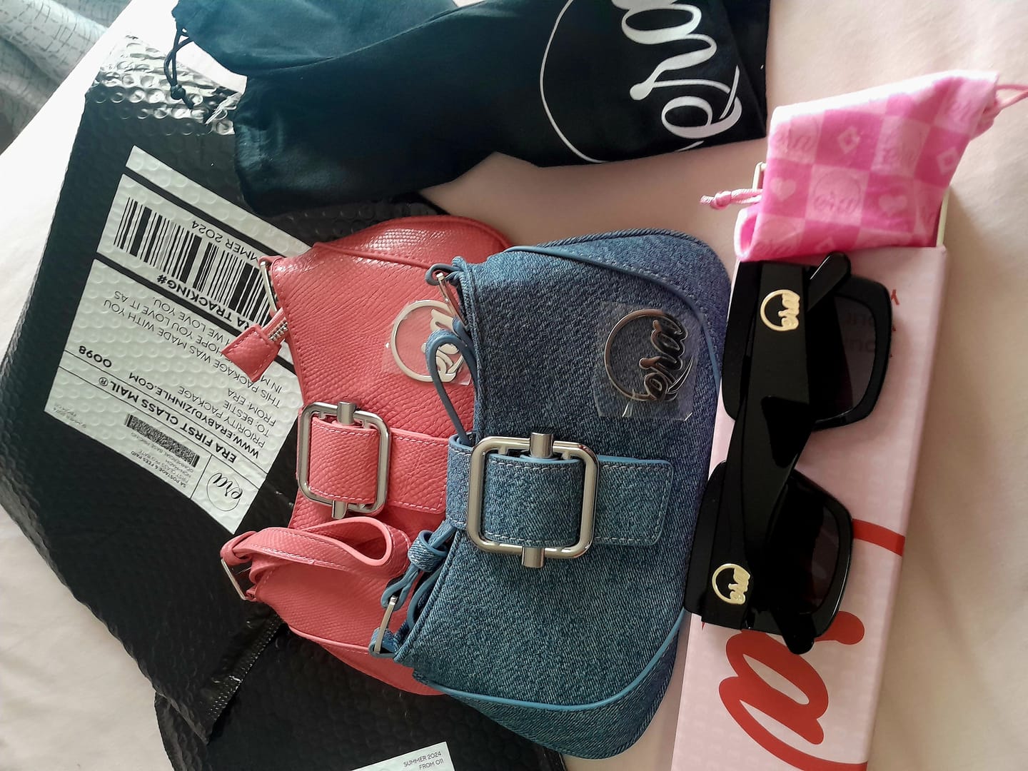 Customer photo review of Denim Lily Shoulder Bag