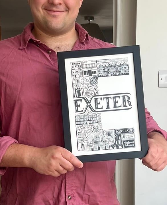 Customer photo review of Exeter letter E Print