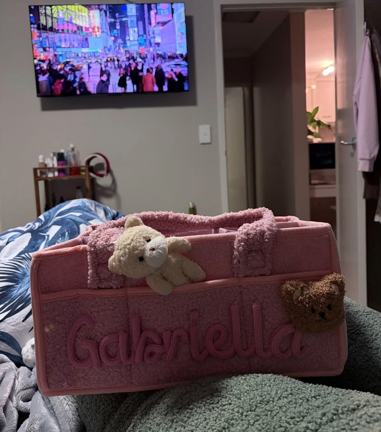 Customer photo review of K&C - Personalized Baby Storage Basket