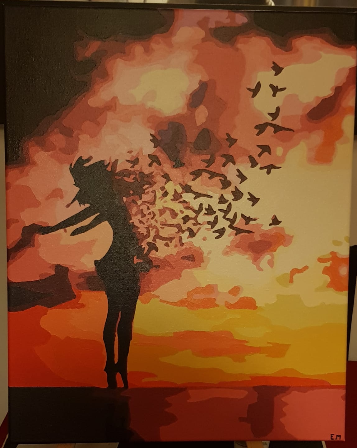 Customer photo review of Femme et Oiseaux au Lever du Jour