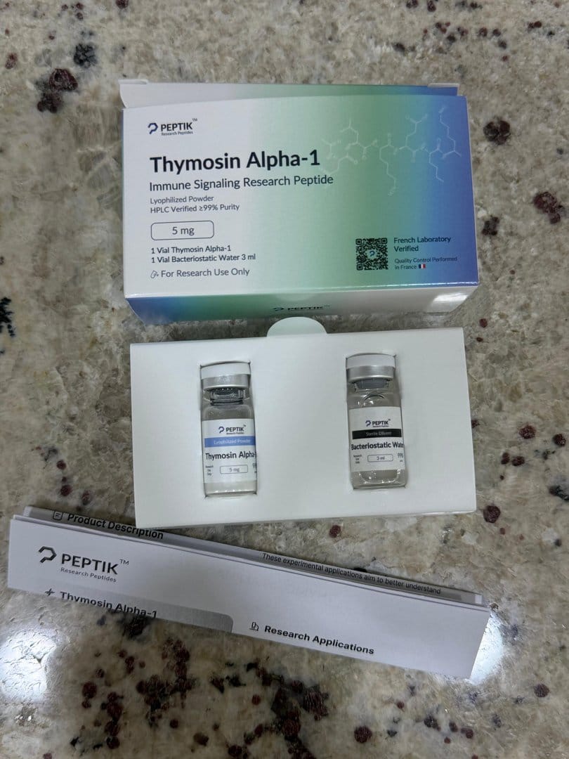 Customer photo review of Thymosin Alpha-1 Lyophilized Vial + Sterile Water