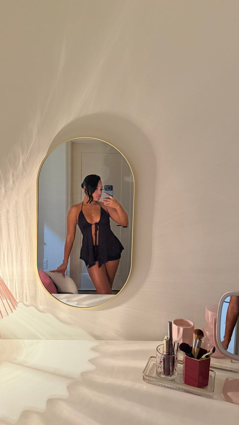 Customer photo review of Kaia Shorts — Black