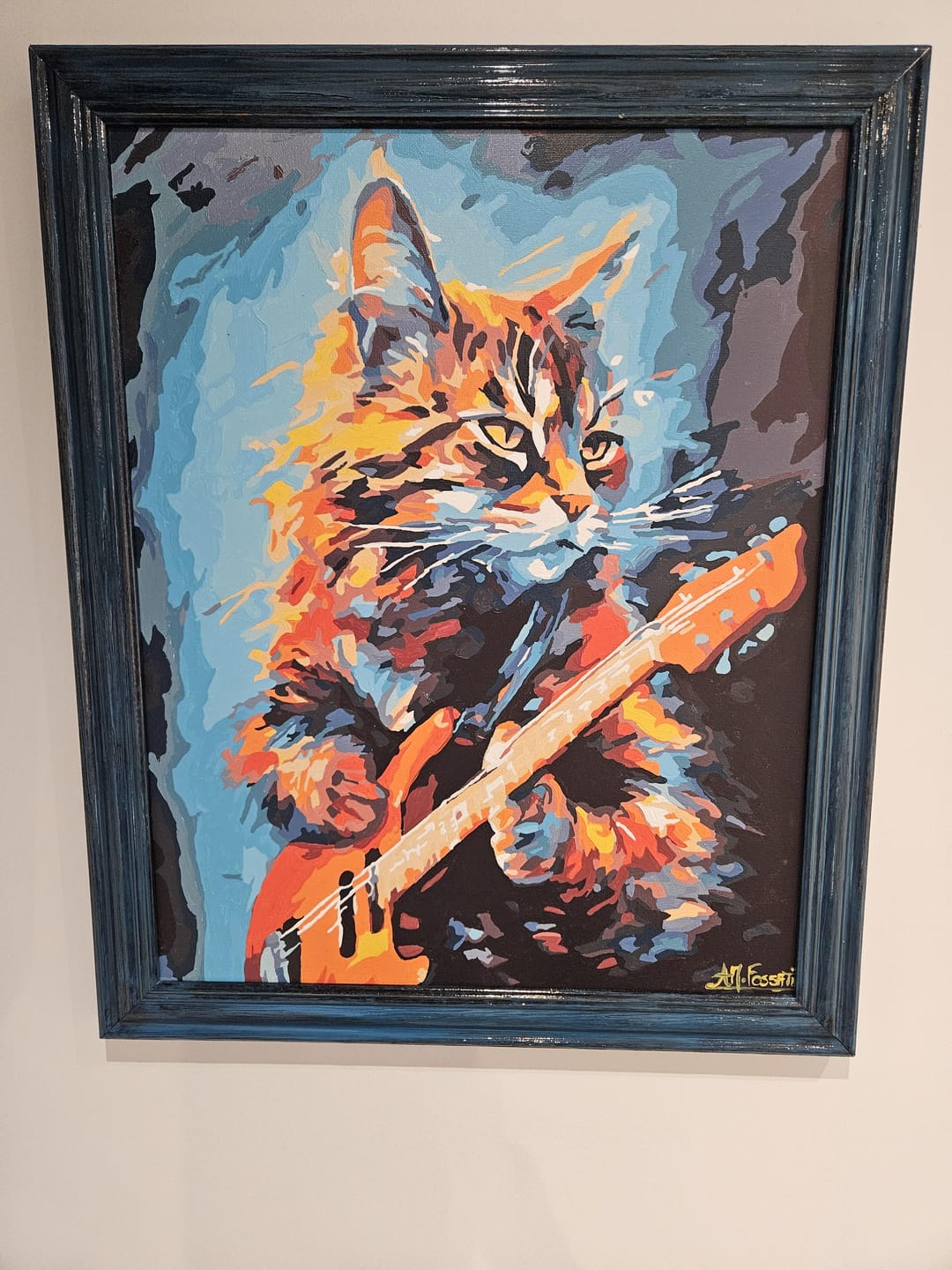 Customer photo review of Chat rocker en Abstrait