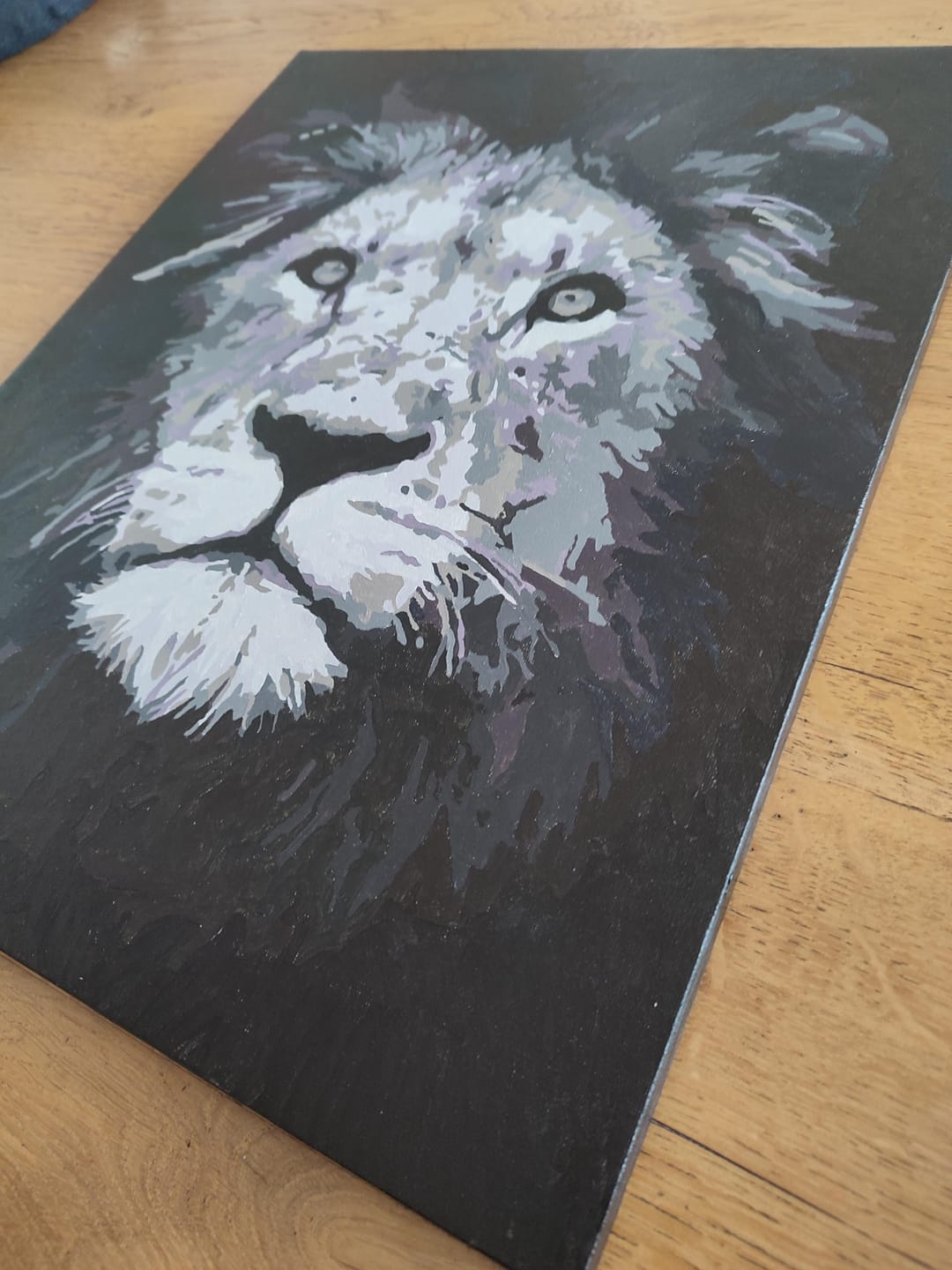 Customer photo review of Tête de lion en noir et blanc