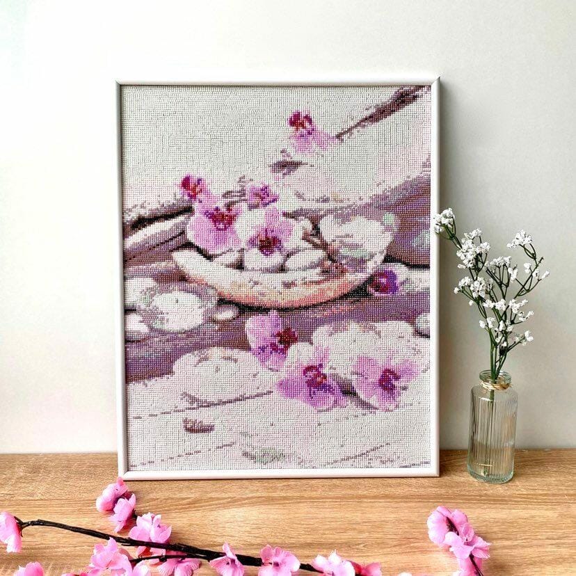 Customer photo review of Broderie Diamant - Fleurs et Bougies