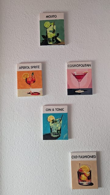 Customer photo review of Mini Peinture par numéros 15x20cm (6 pièces) - Série Art Mixologie de Bar Moderne 1