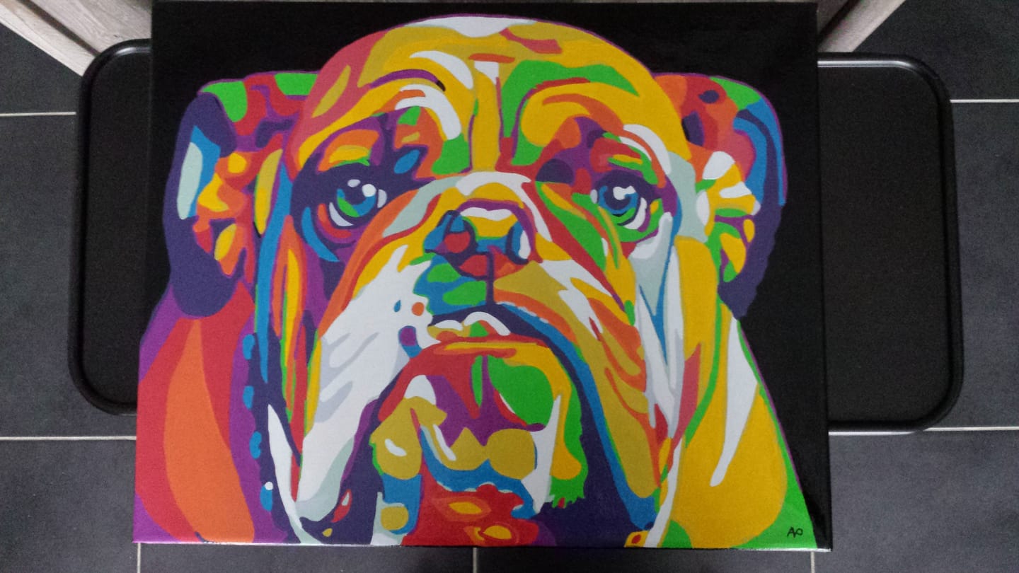 Customer photo review of Bulldog Pop Art