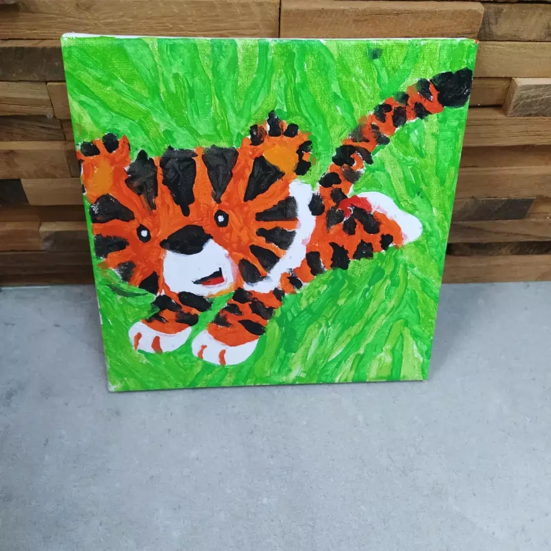 Customer photo review of Peinture Enfants Tigre