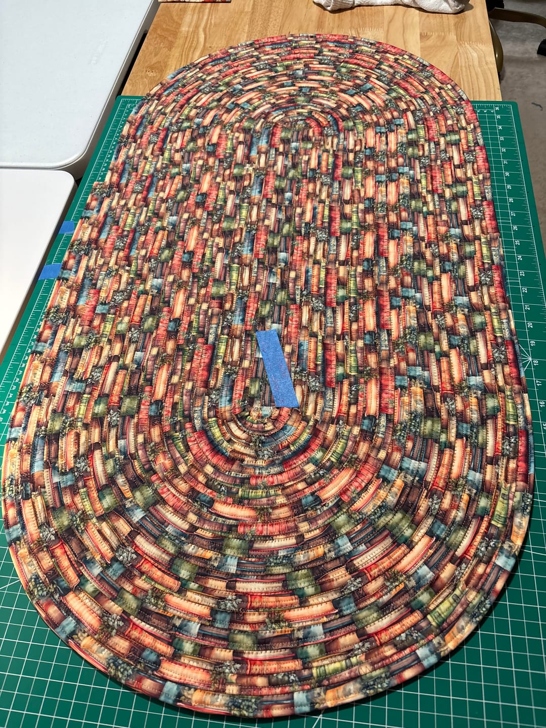 Customer photo review of Whimsical Greenery & Stacked Books Fabric