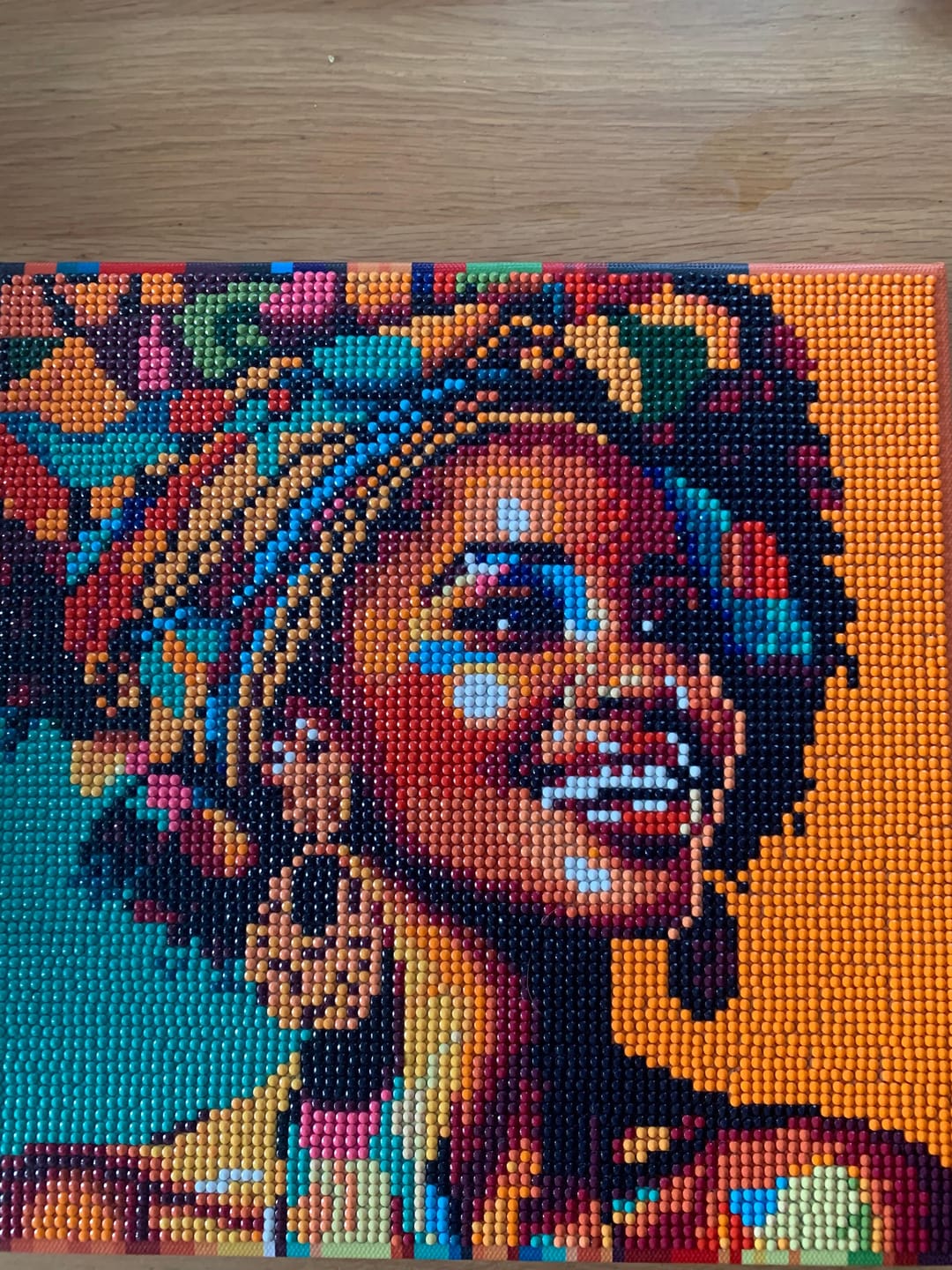 Customer photo review of Mini Diamond Painting 25x25cm - Reine Africaine Pop Art