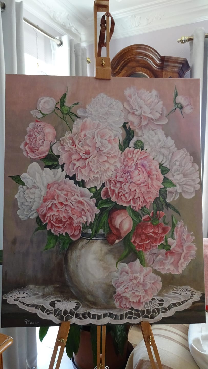 Customer photo review of Vase de Pivoines