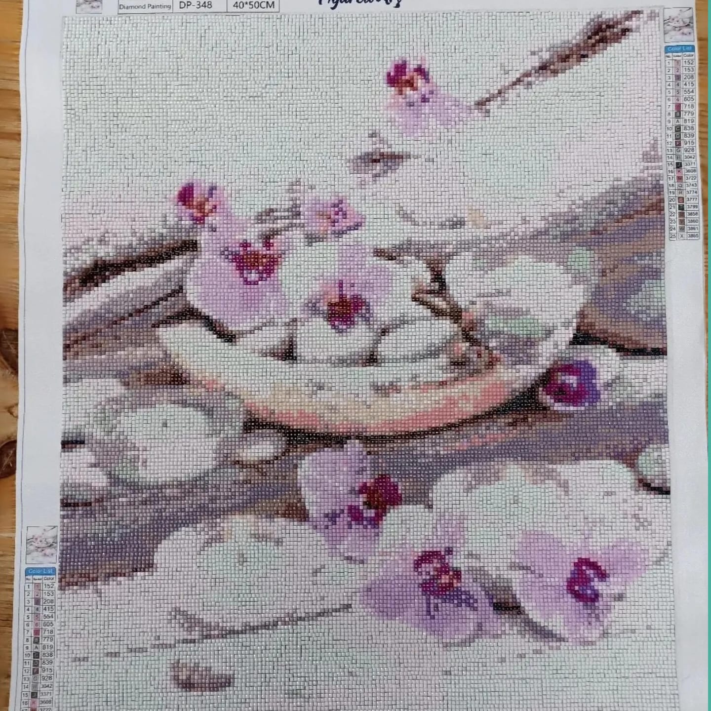 Customer photo review of Broderie Diamant - Fleurs et Bougies