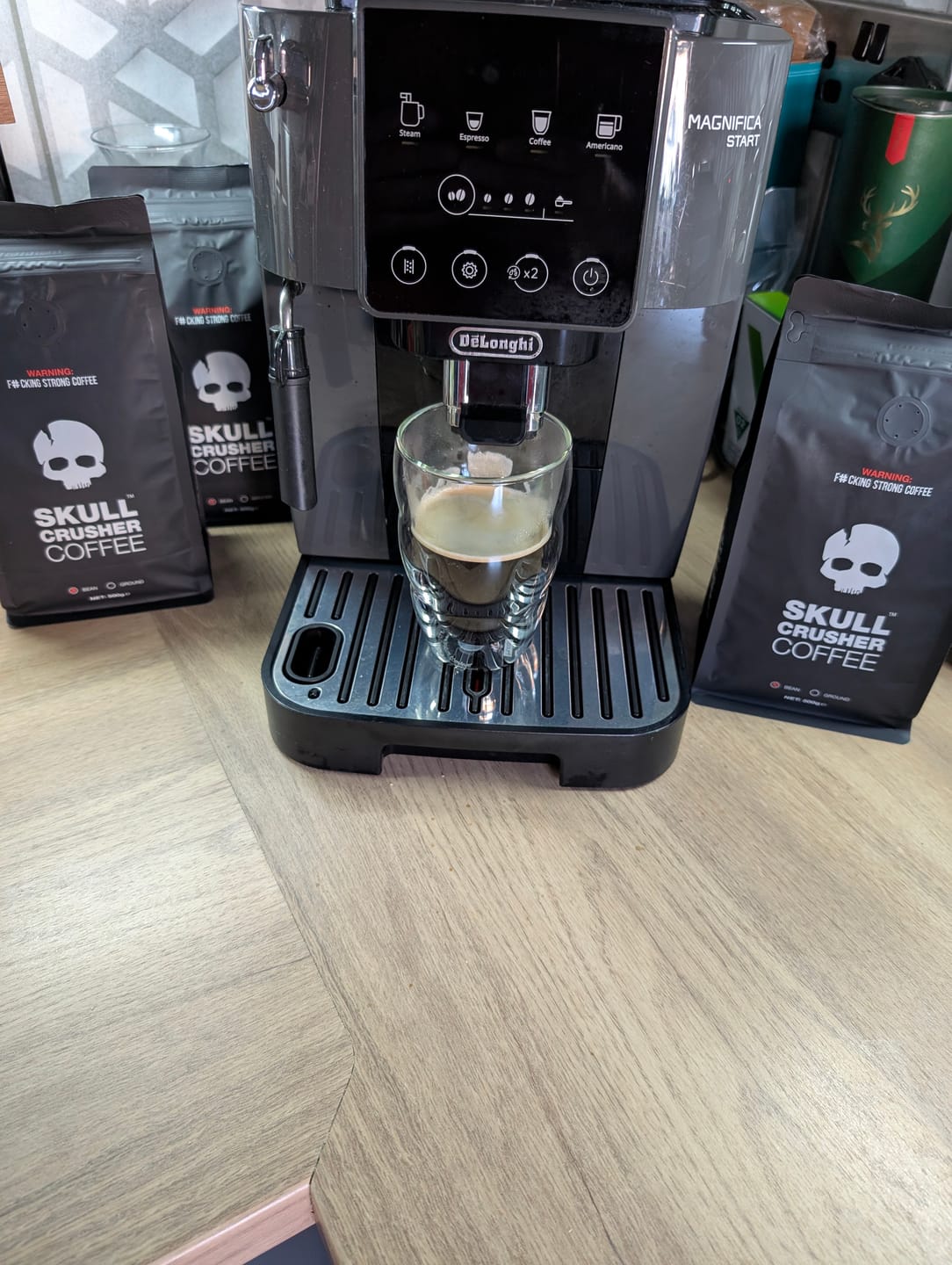 Customer photo review of Skull Crusher - High Caffeine Coffee