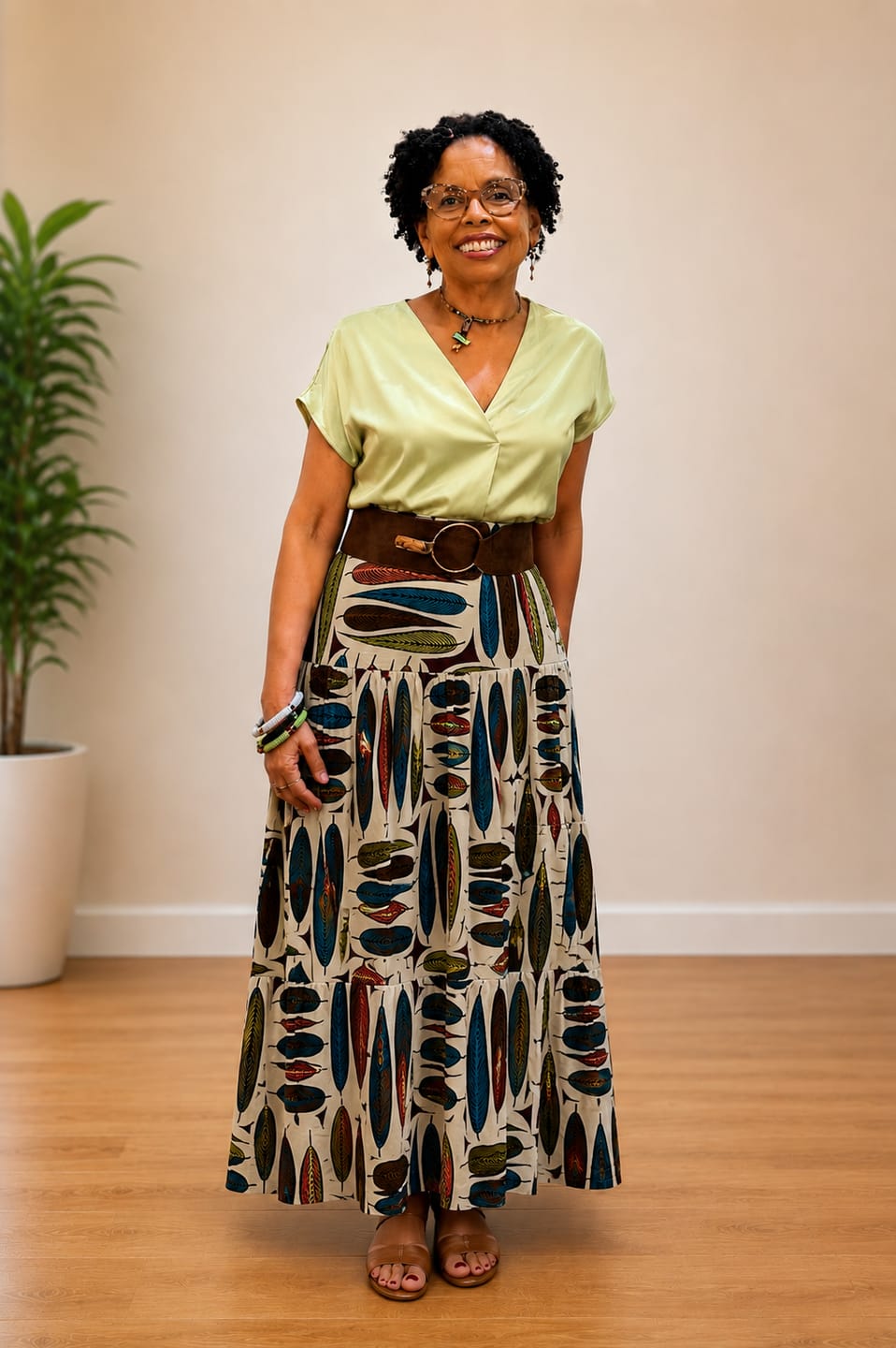 Customer photo review of LINDIWE Ankara Palazzo Trousers - Women