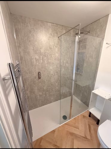 Customer photo review of 1800 x 800 Rectangle Stone Shower Tray