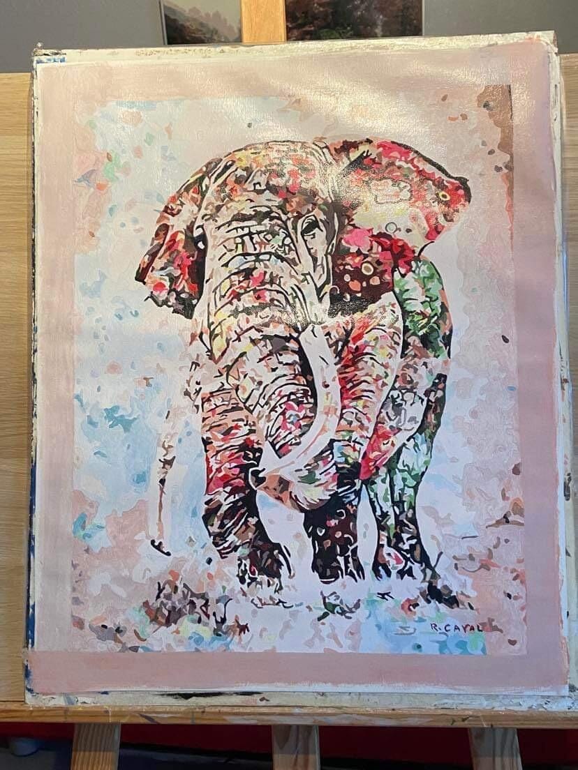 Customer photo review of Éléphant en couleur