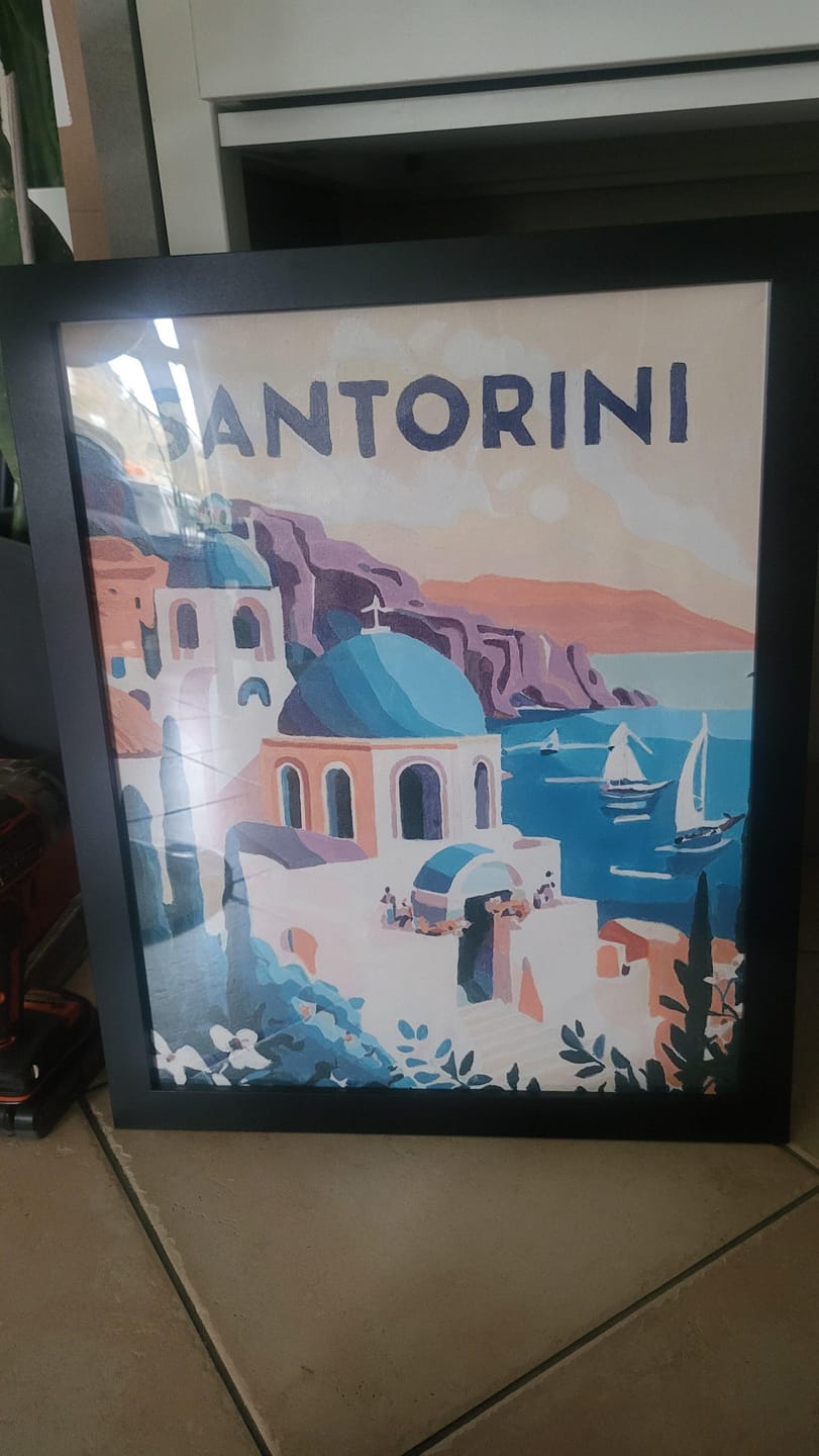 Customer photo review of Affiche Vintage Santorin