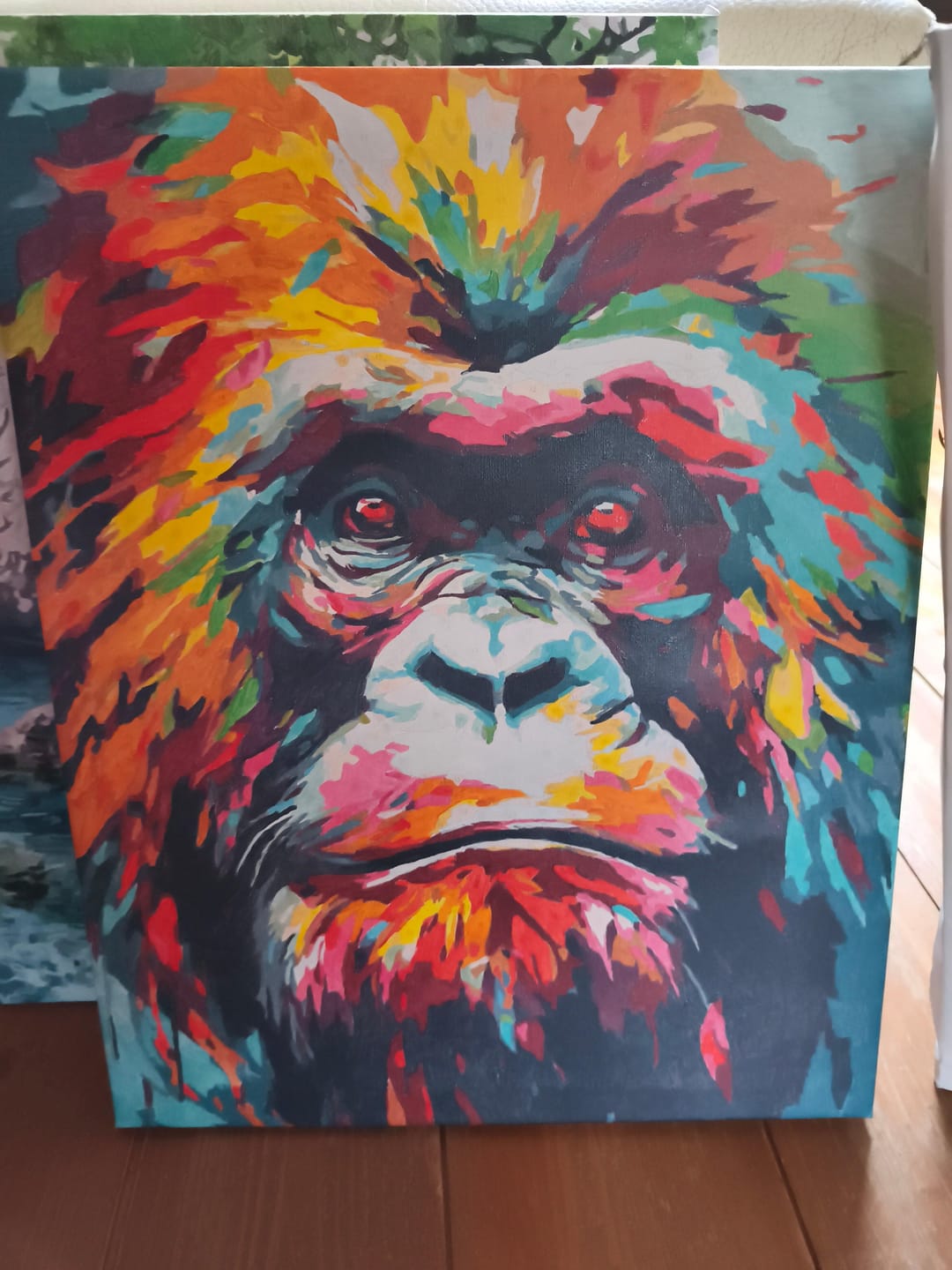 Customer photo review of Orang-outan Coloré Abstrait