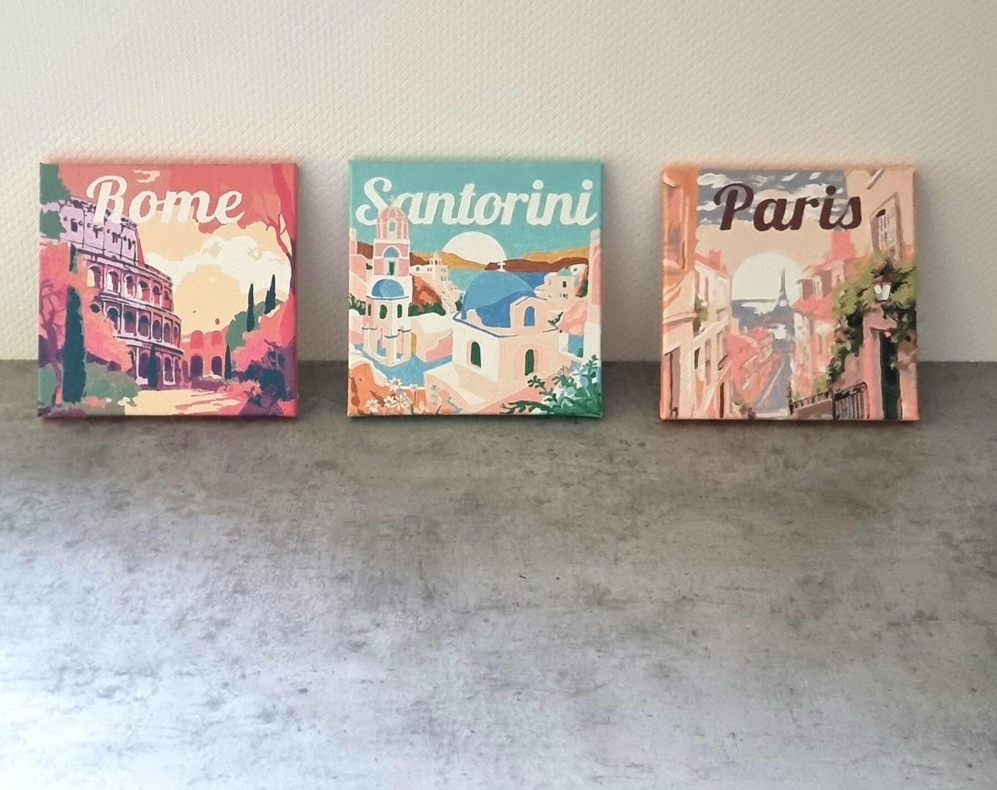 Customer photo review of Mini Peinture par Numéros 20x20cm avec cadre Vue de Paris