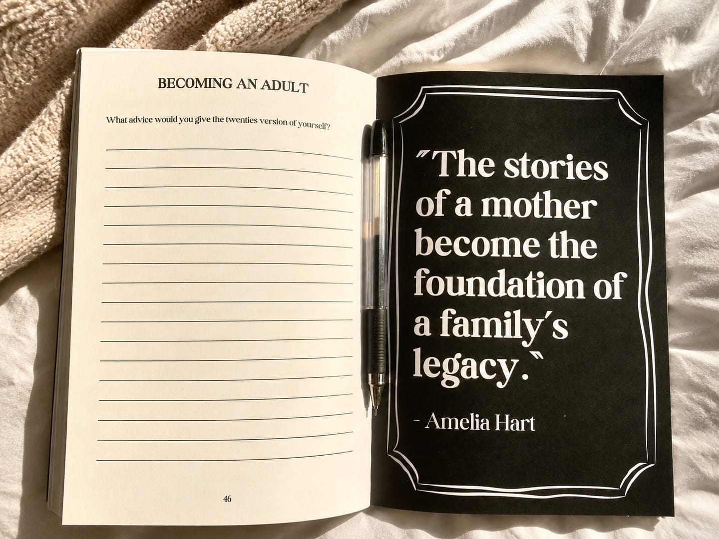 Customer photo review of Mum's Memories Guided Journal