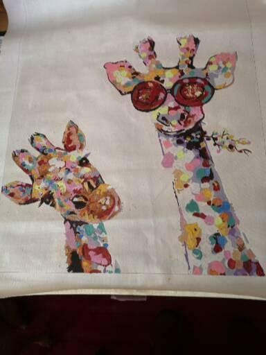 Customer photo review of Duo de Girafes Pop Art