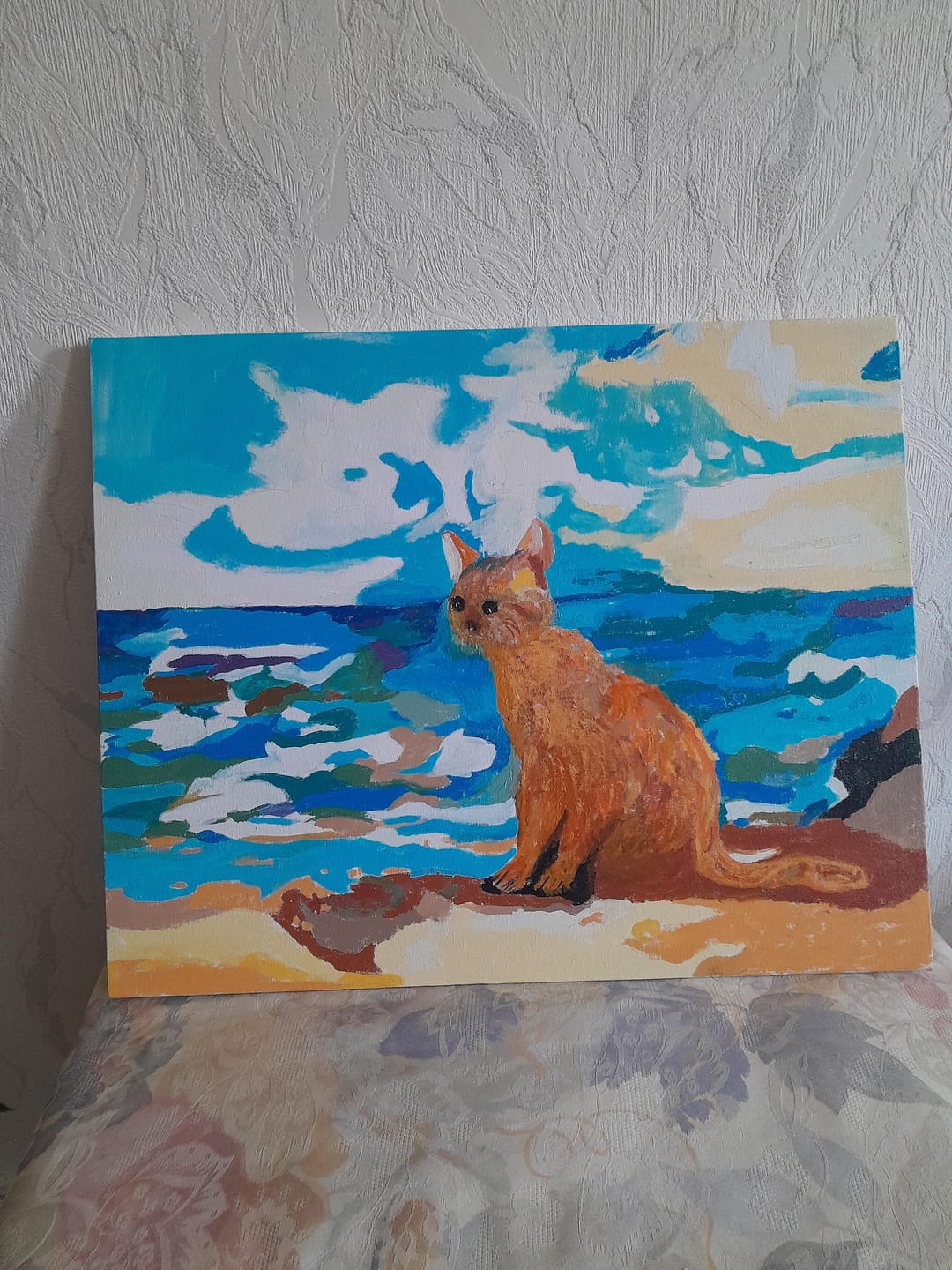 Customer photo review of Mini Peinture par Numéros 20x20cm avec cadre Eclosion de Tulipes