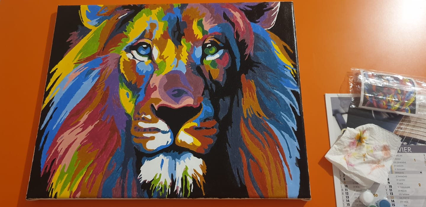 Customer photo review of Lion Pop Art