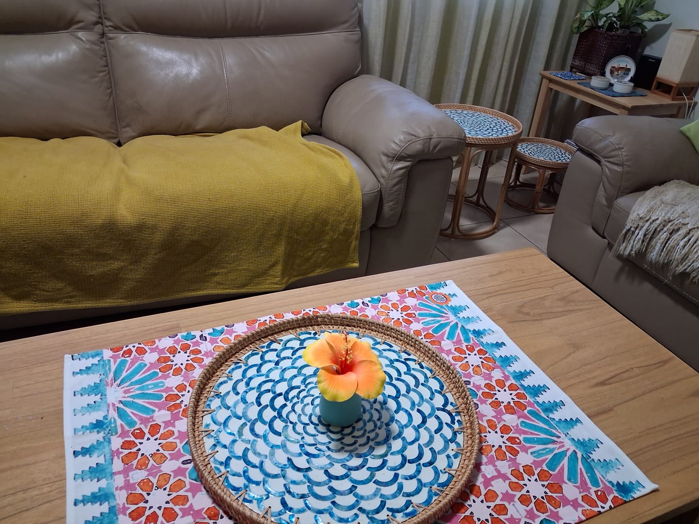 Customer photo review of Bloom Rattan Table Set