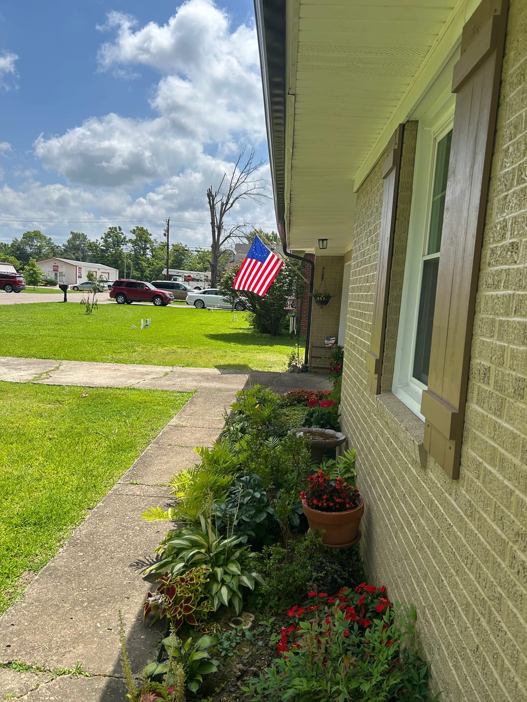 Customer photo review of 3' x 5' Betsy Ross Flag Set