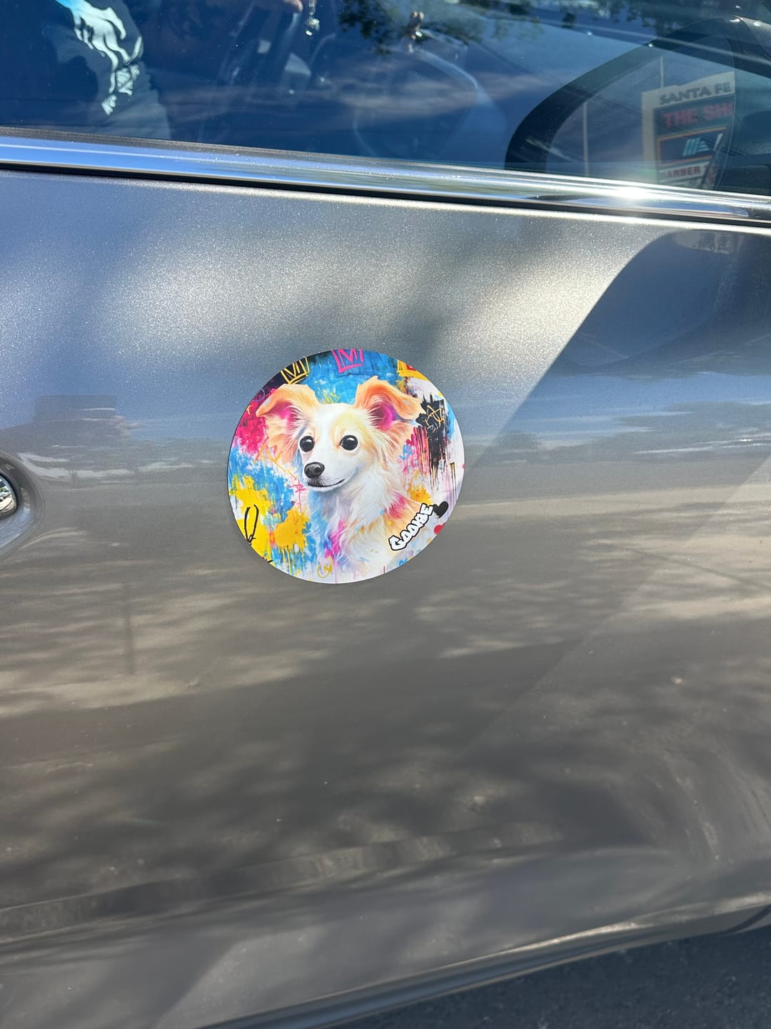Customer photo review of Graffiti - Personalized Car Magnet