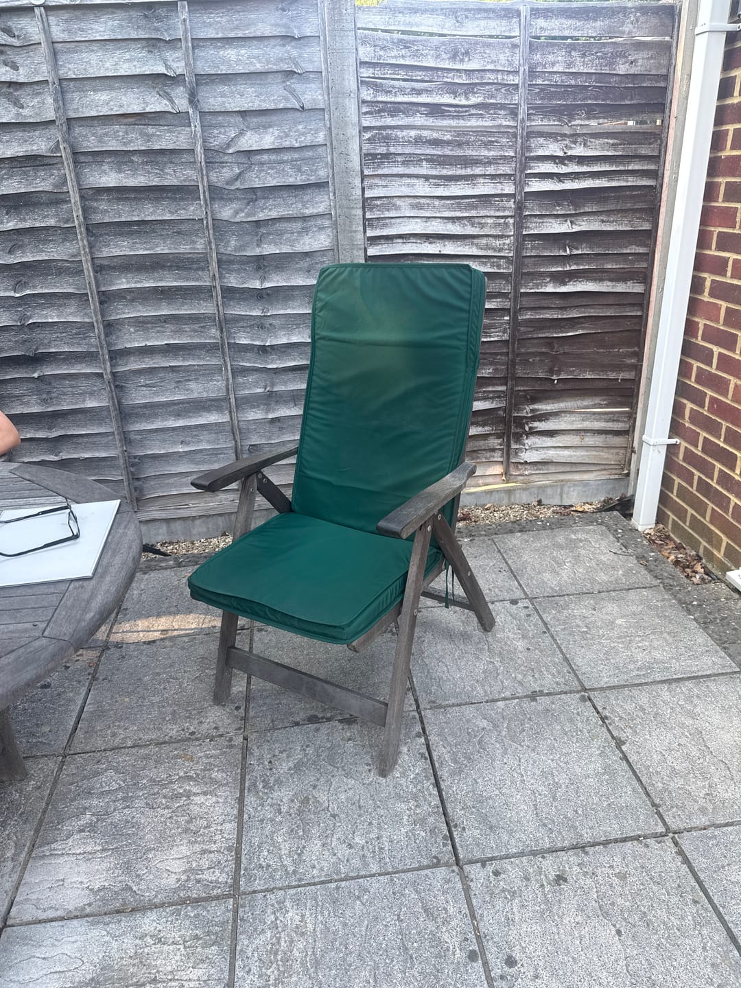 Customer photo review of Outdoor High back Chair Cushions Water Resistant Garden Seat Pad with Secure Ties & Elastic Band