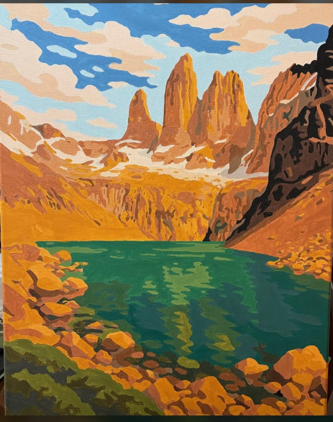 Customer photo review of Torres del Paine (Pintura por Números) 40x50 cm