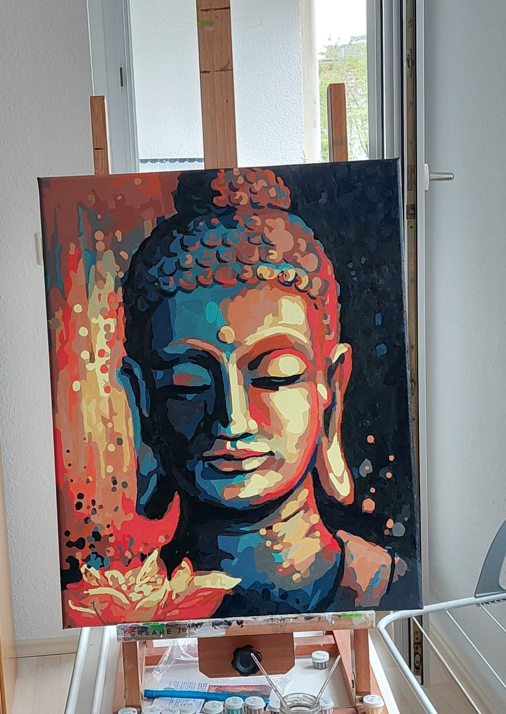 Customer photo review of Malen nach Zahlen - Buddha mit Blume