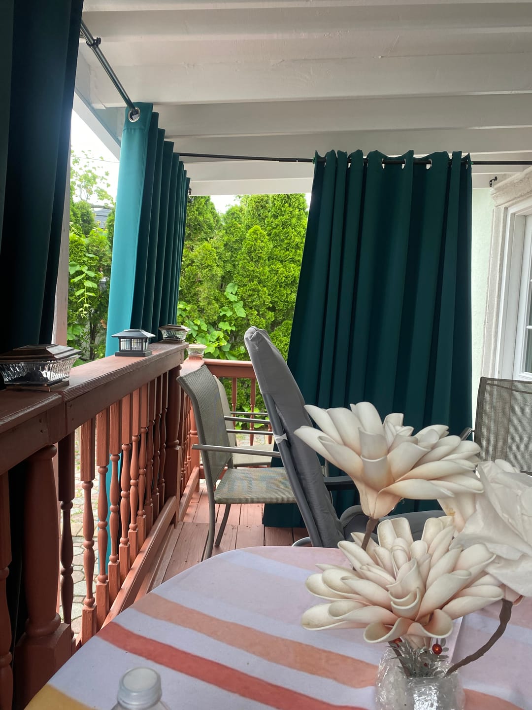 Customer photo review of Waterproof Grommet Top Patio Curtain Outdoor Curtain 2 Panels | Outdoor Standard