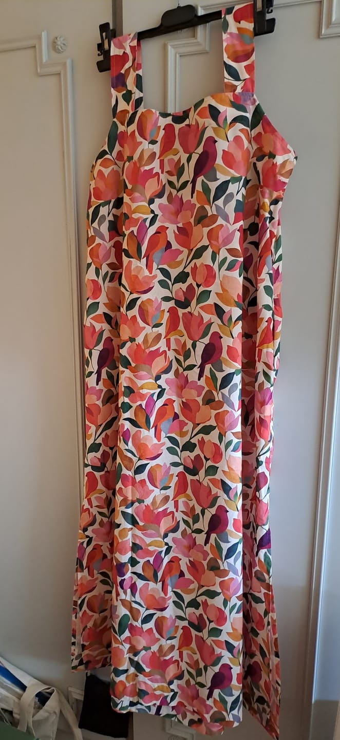 Customer photo review of Robe Sybille — Coton lavé jardin secret