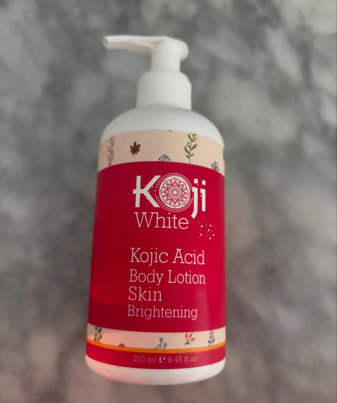 Customer photo review of Kojic Acid Skin Brightening Body Lotion