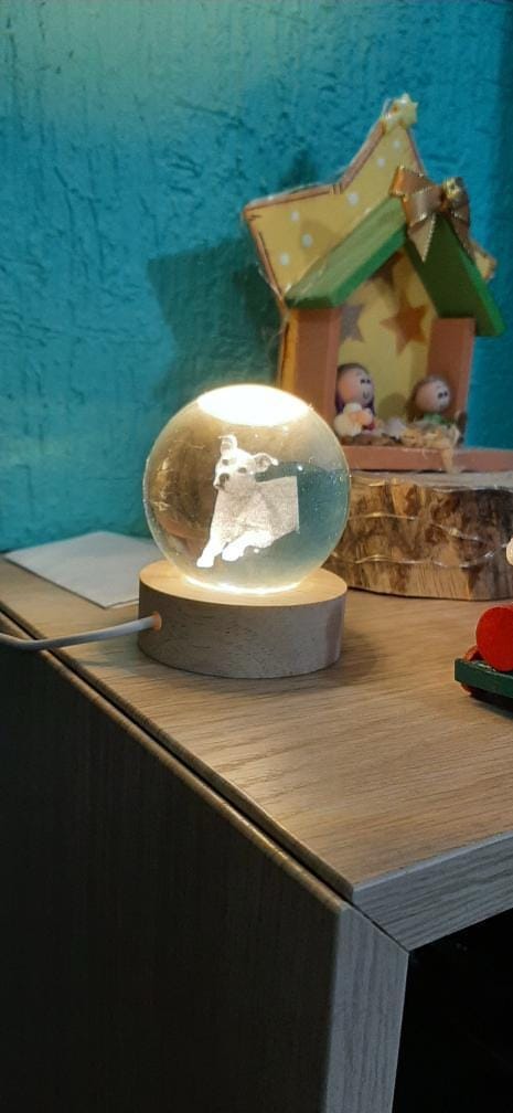 Customer photo review of Esfera de Cristal Personalizada