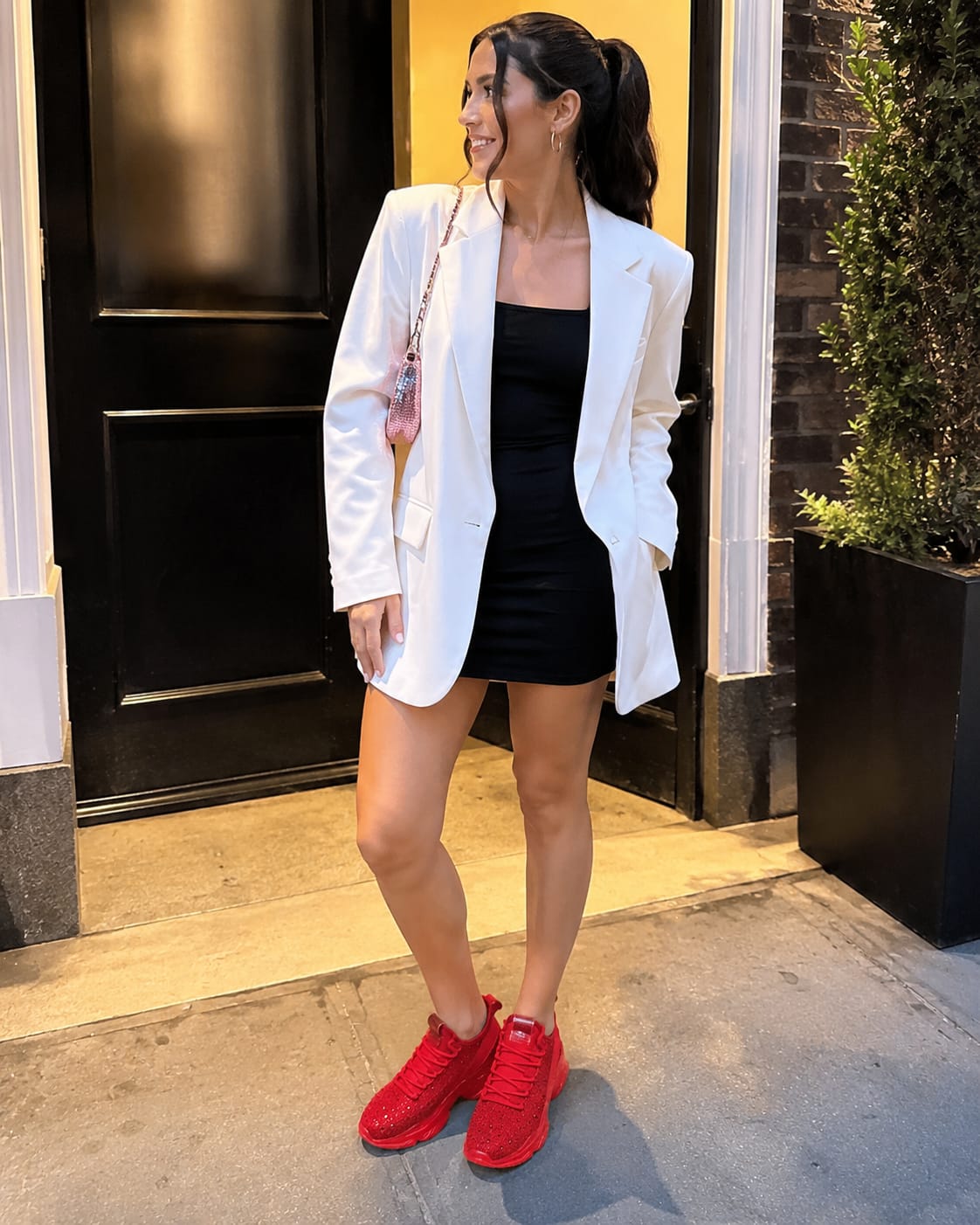 Customer photo review of Lucky Step Rhinestone Slip-On Sneakers