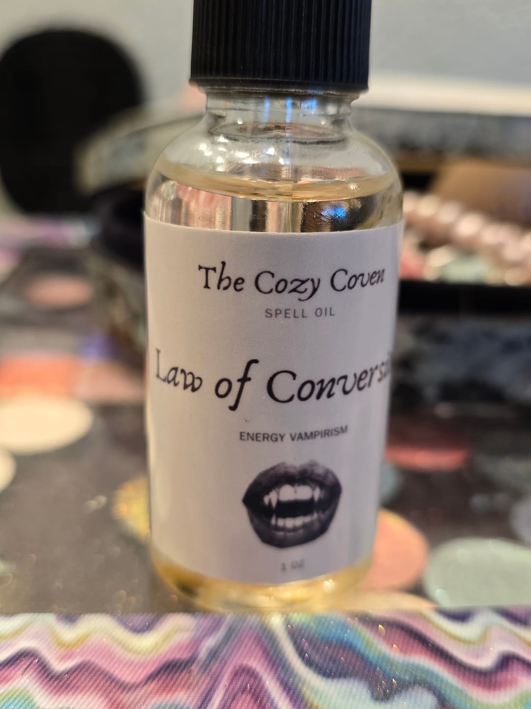 Customer photo review of Law of Conversion - Energy Vampirism Spell Oil